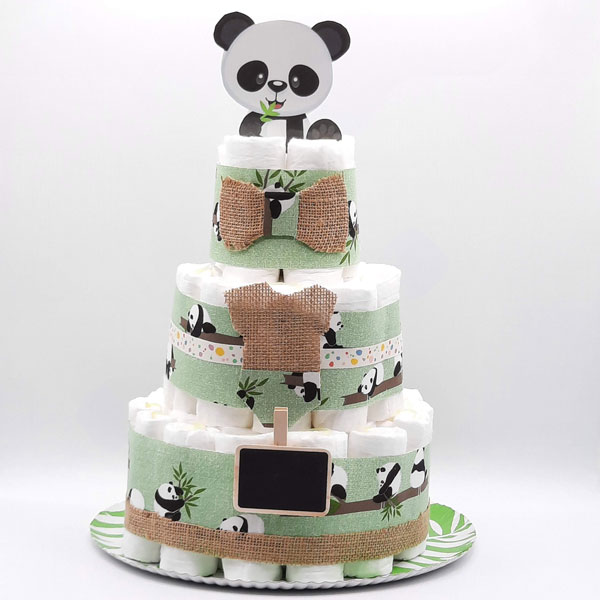 Tarta Pañales bebé Panda
