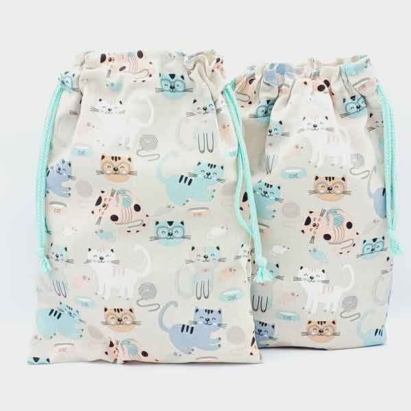 Bolsa de tela Cats( Pack 2 uni )